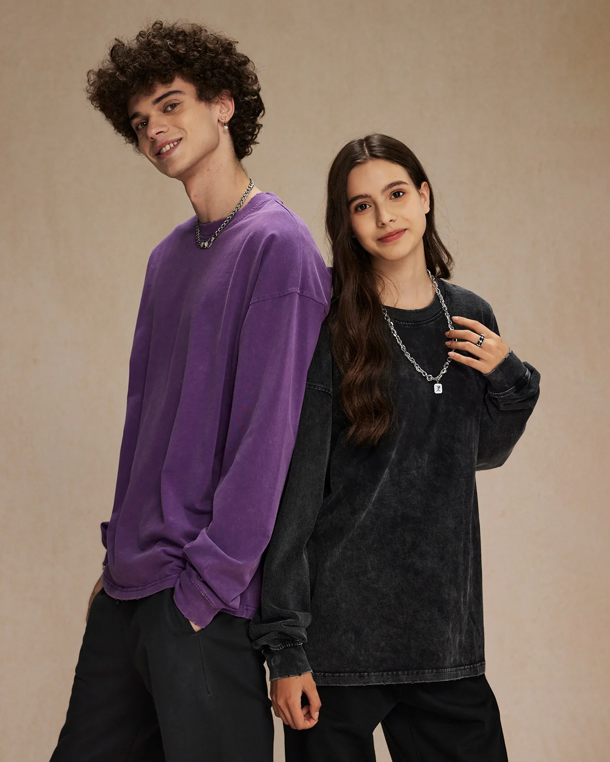 Acid Wash Batik Long Sleeve T-shirts | Inflation Streetwear - Image 12