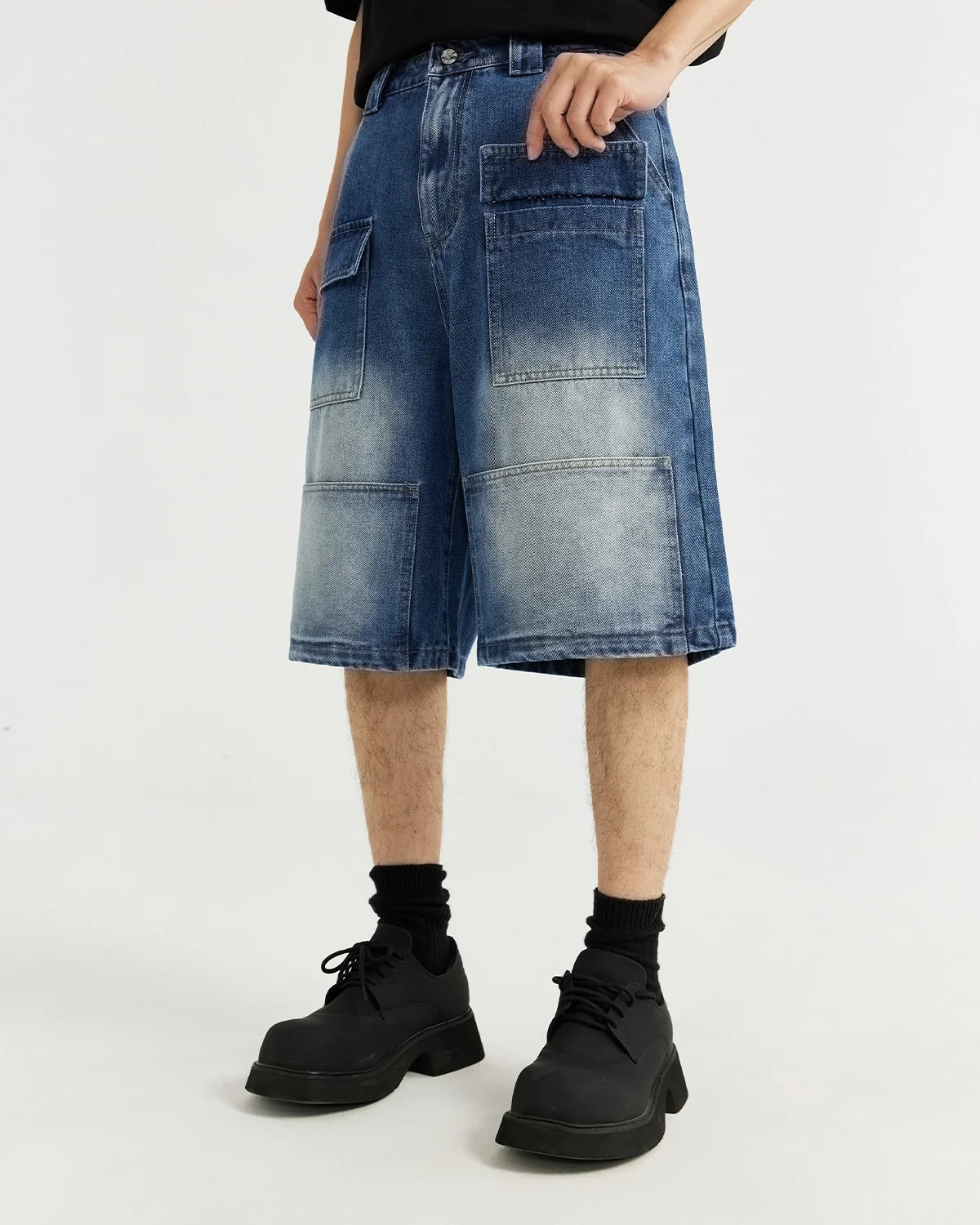 Acid Washed Carpenter Jorts | Inflation Streetwear - Image 3