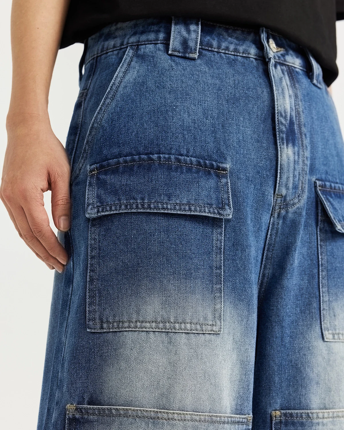 Acid Washed Carpenter Jorts | Inflation Streetwear - Image 4