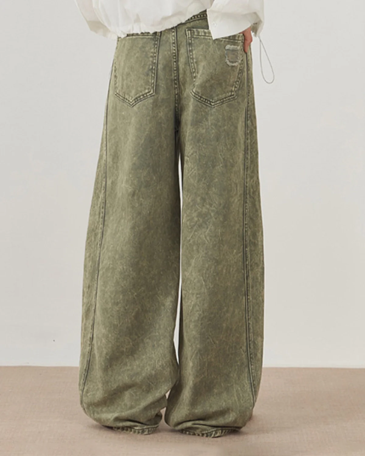 Acid Washed Ripped Baggy Jeans | Inflation Streetwear - Image 3