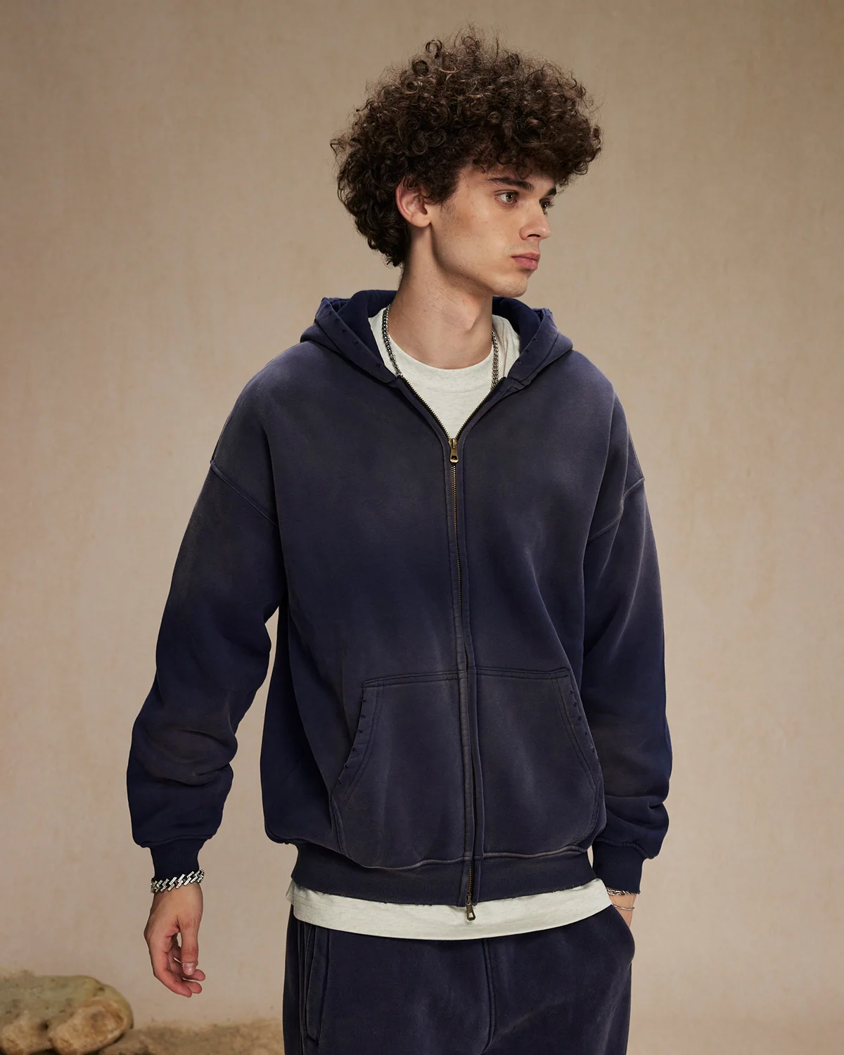 INFLATION Monkey Wash Zip Up Hooded Jacket - Image 6