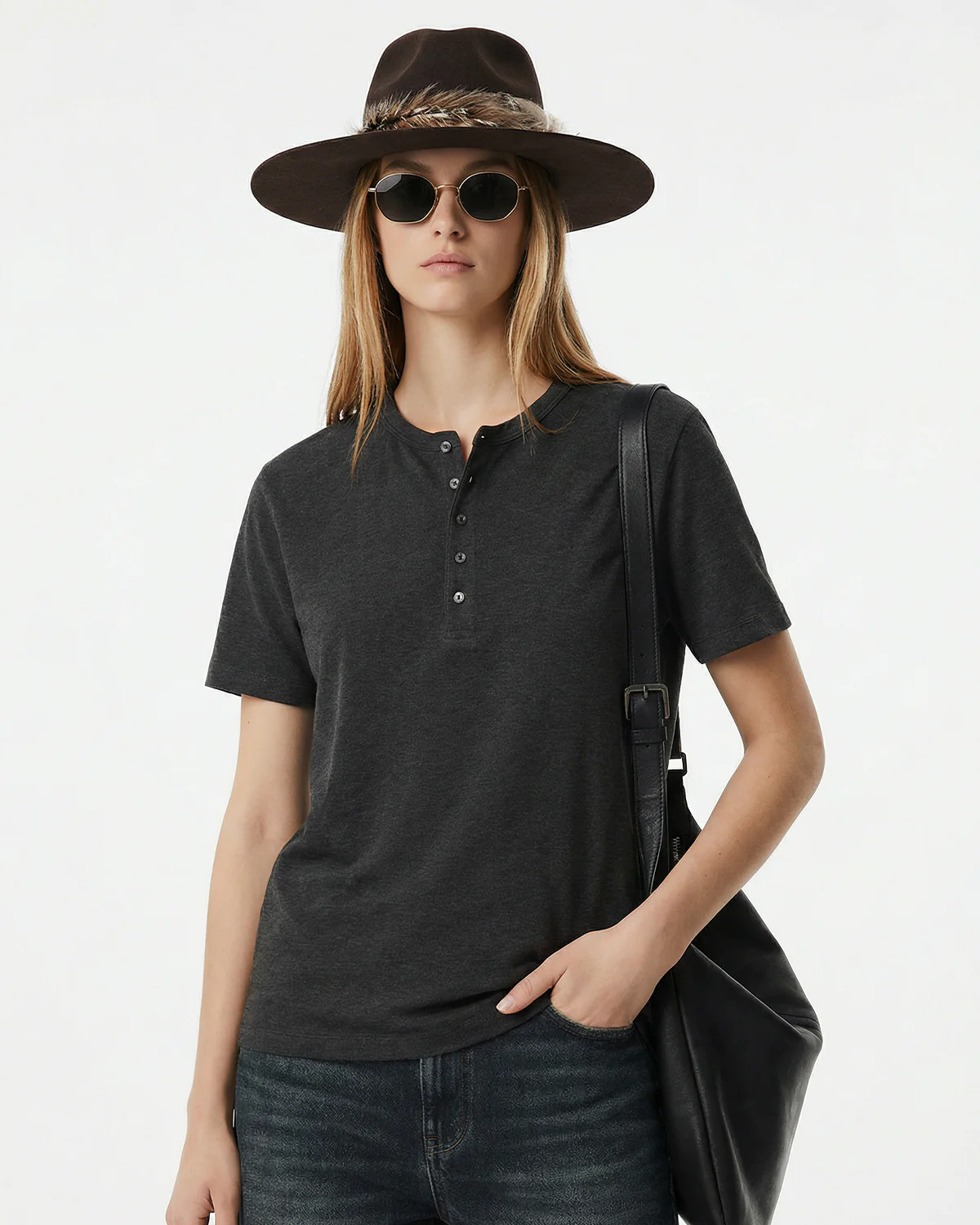 Blank Henley Neck Casual T-Shirt | Inflation Streetwear - Image 6