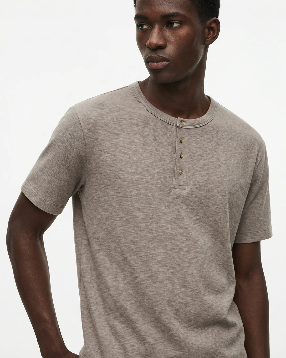 Blank Henley Neck Casual T-Shirt | Inflation Streetwear - Image 8