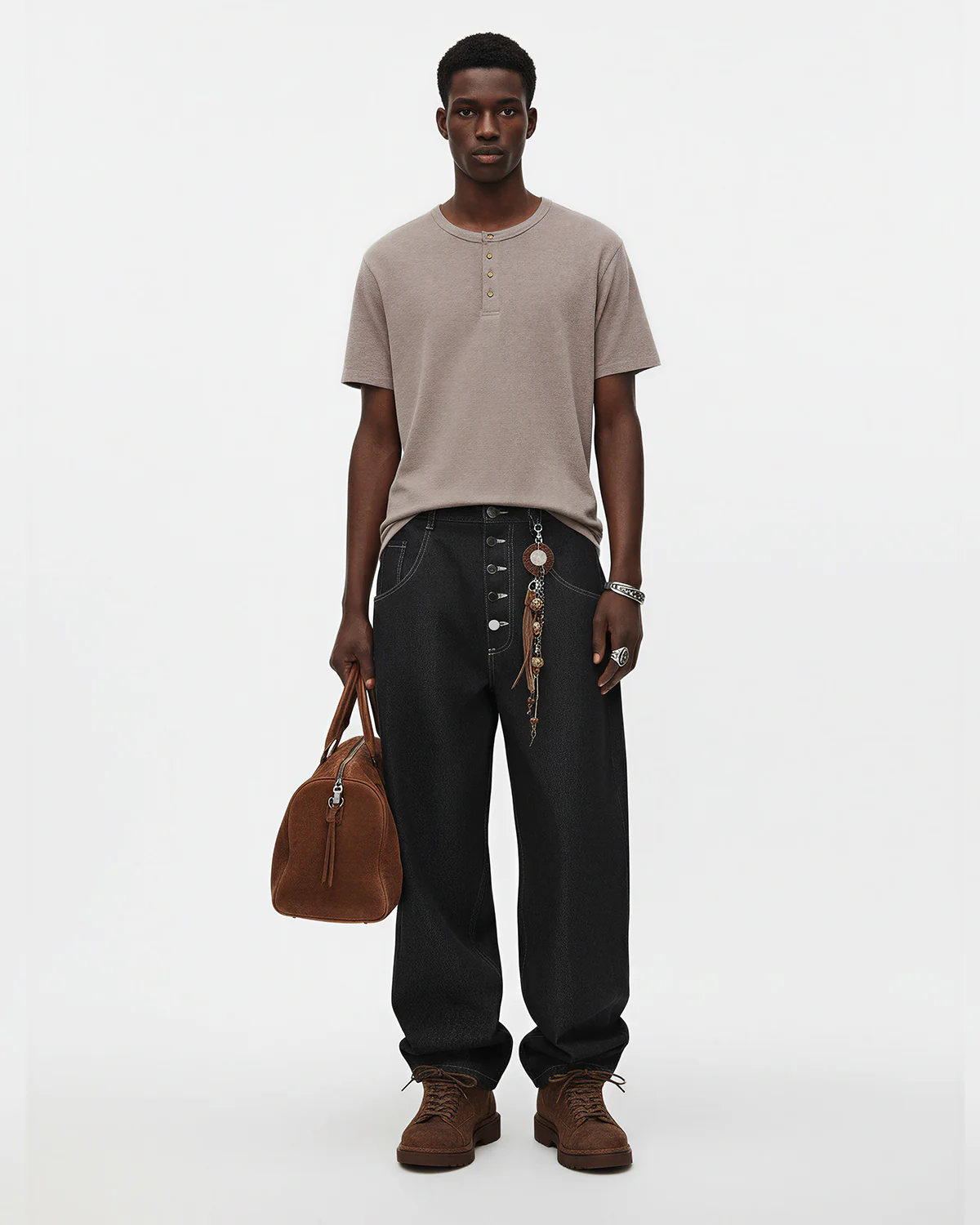 Blank Henley Neck Casual T-Shirt | Inflation Streetwear - Image 9