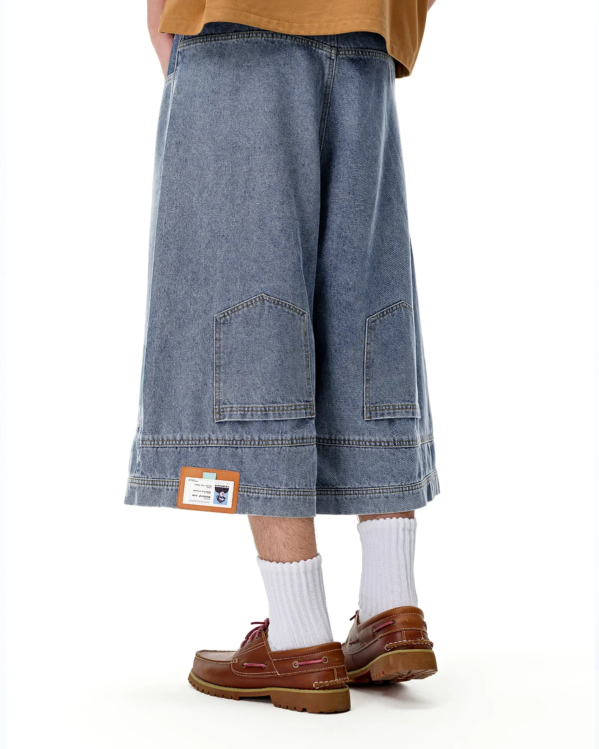 Deconstructed Wide leg Longline Jorts | Inflation Streetwear - Image 3