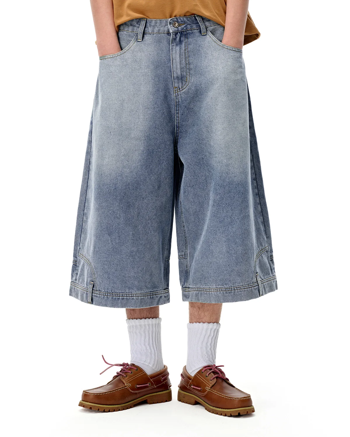Deconstructed Wide leg Longline Jorts | Inflation Streetwear - Image 4