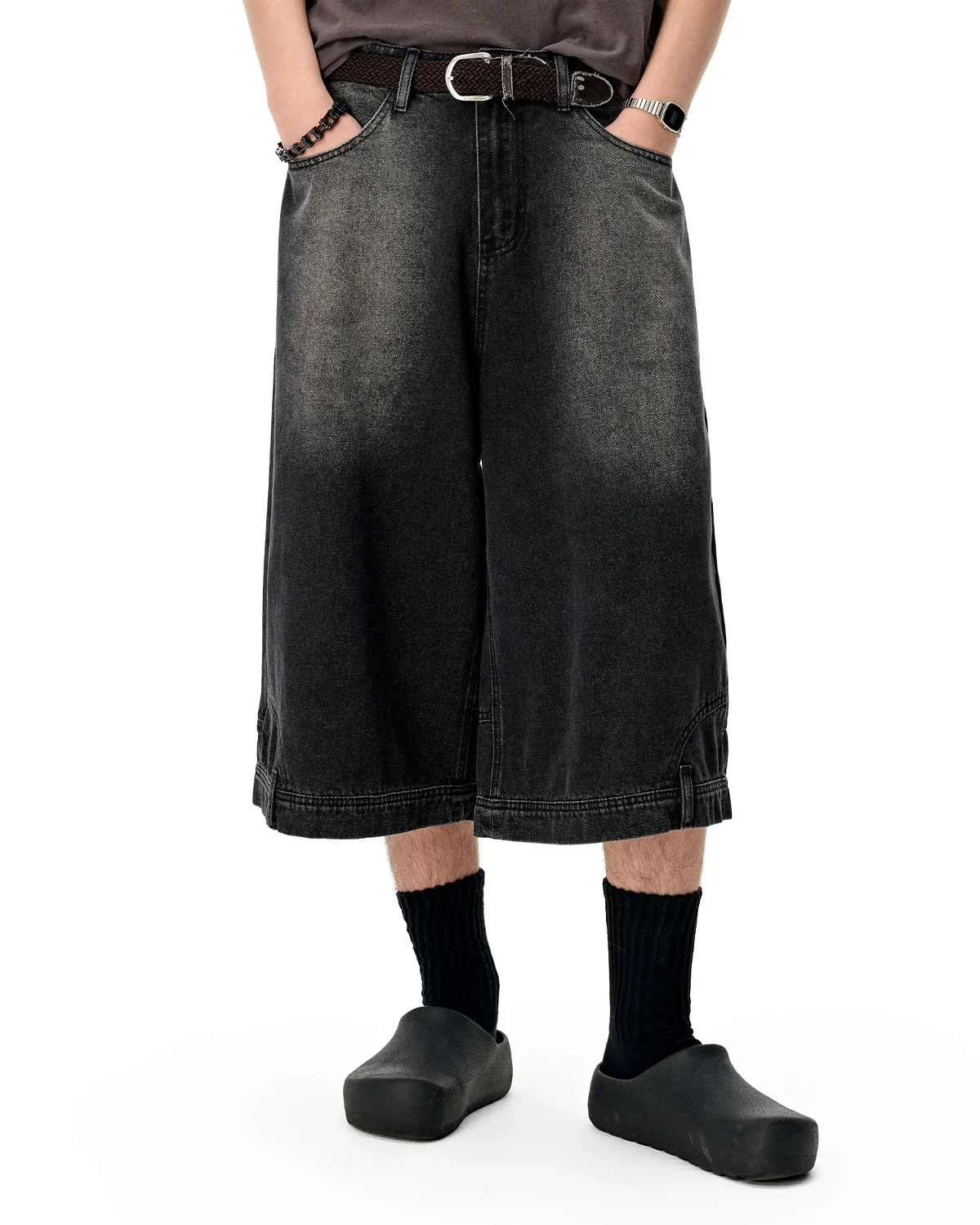 Deconstructed Wide leg Longline Jorts | Inflation Streetwear - Image 5