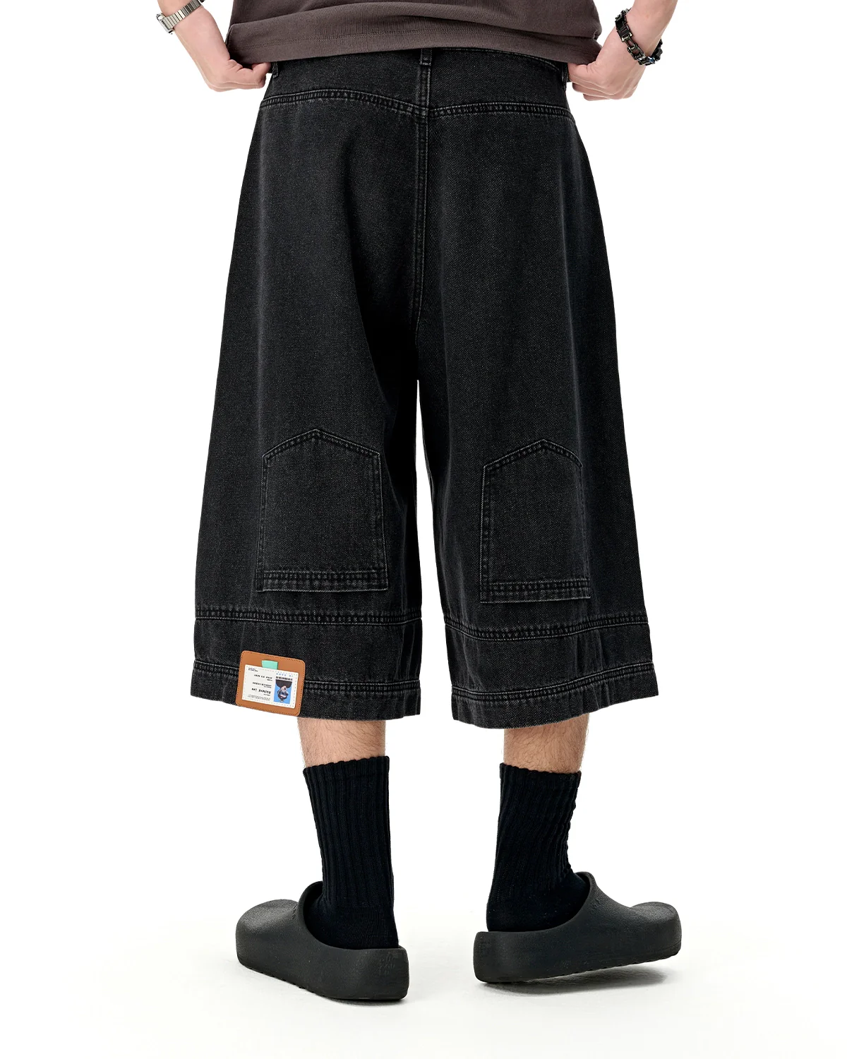 Deconstructed Wide leg Longline Jorts | Inflation Streetwear - Image 6