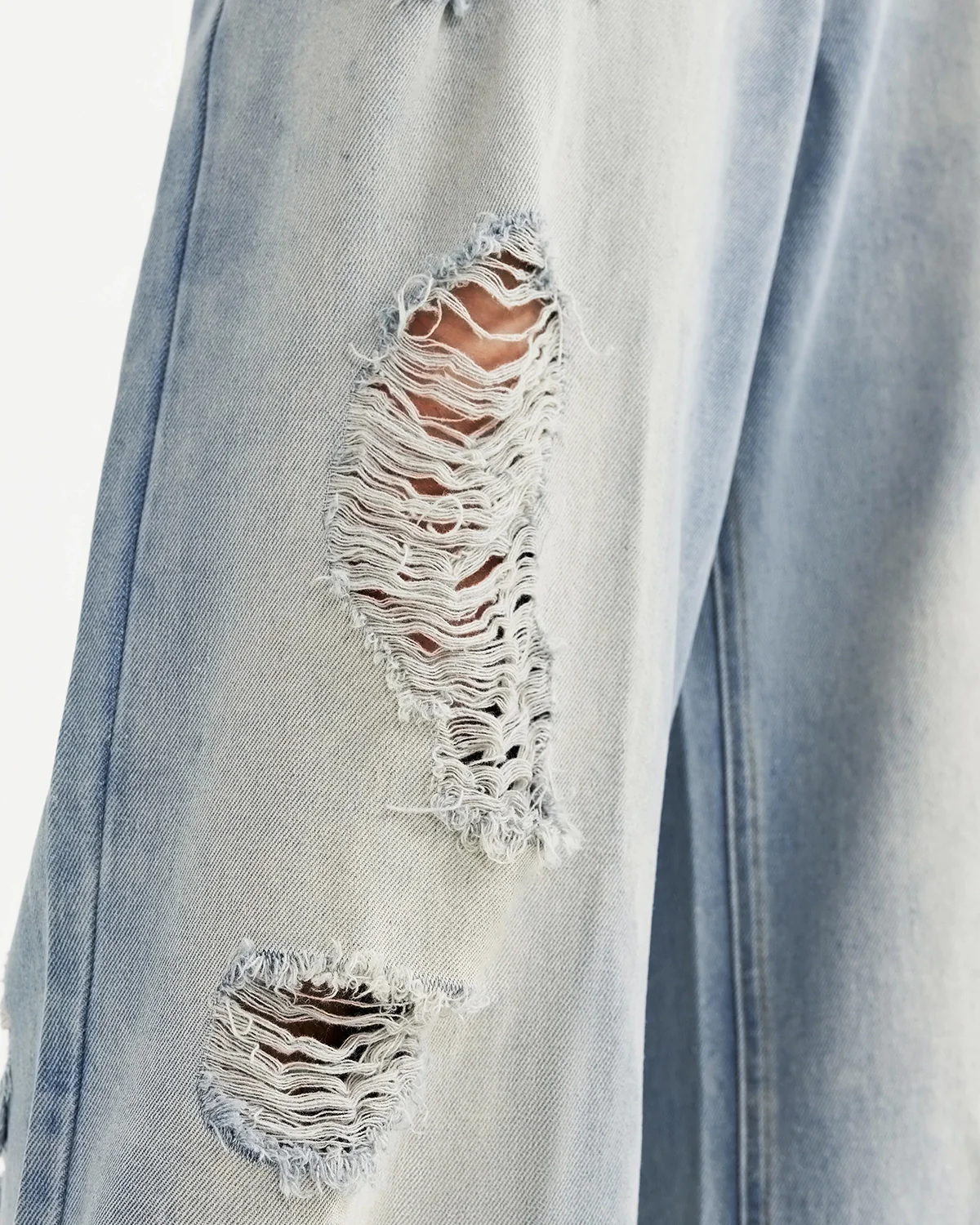 Distressed Ripped Blue Jeans | Inflation Streetwear - Image 5