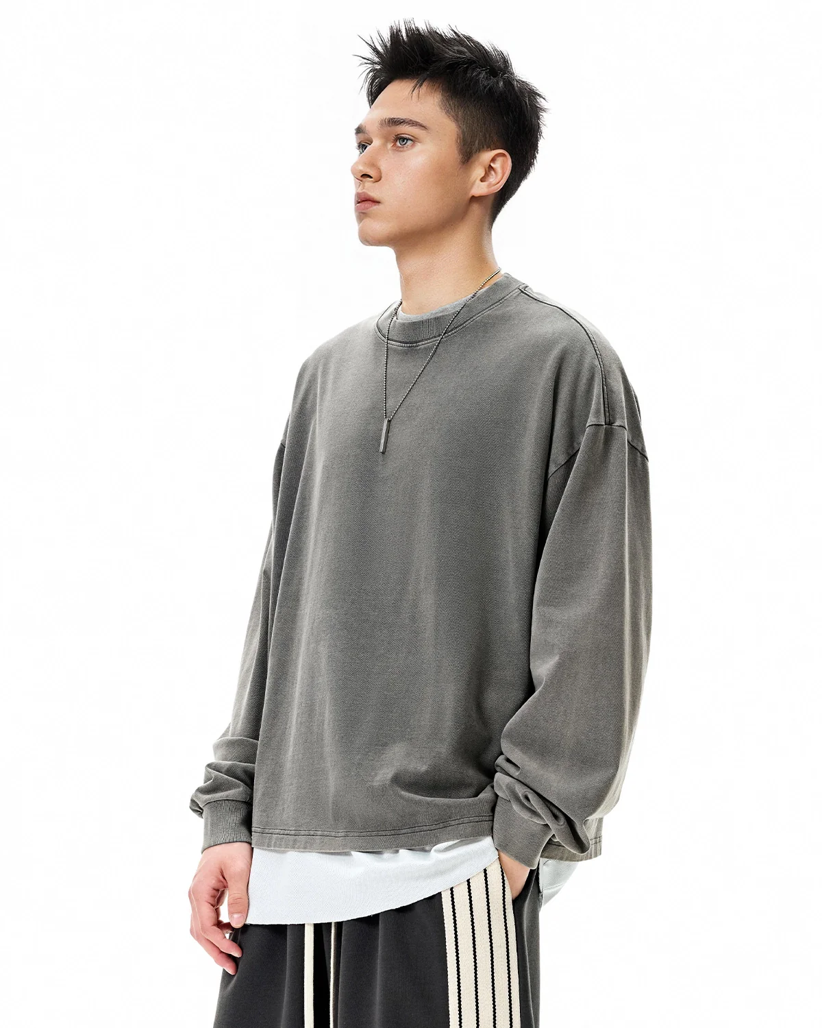 Distressed Washed Long Sleeve Tees | Inflation Streetwear - Image 20