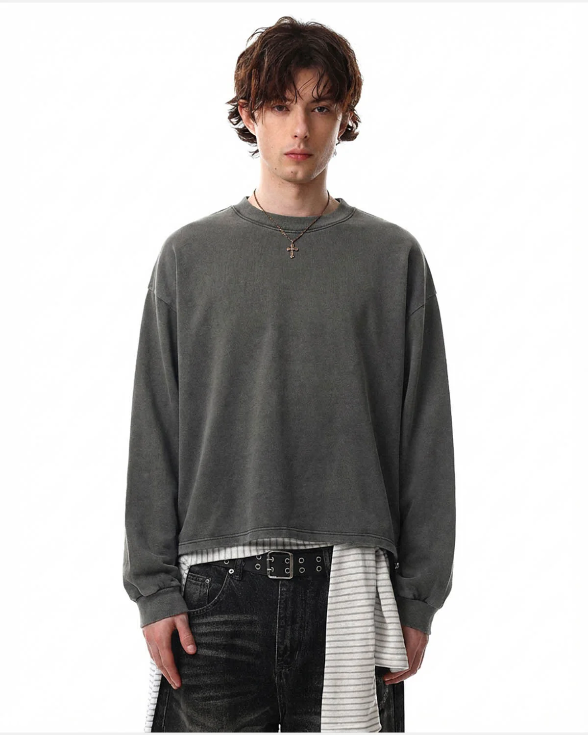 Distressed Washed Long Sleeve Tees | Inflation Streetwear - Image 3