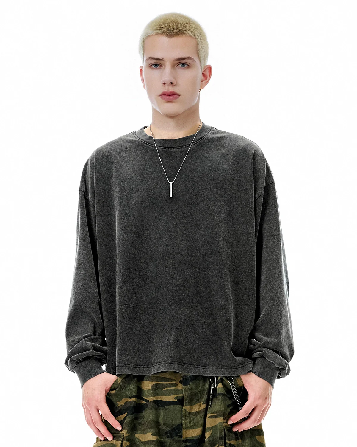 Distressed Washed Long Sleeve Tees | Inflation Streetwear - Image 4