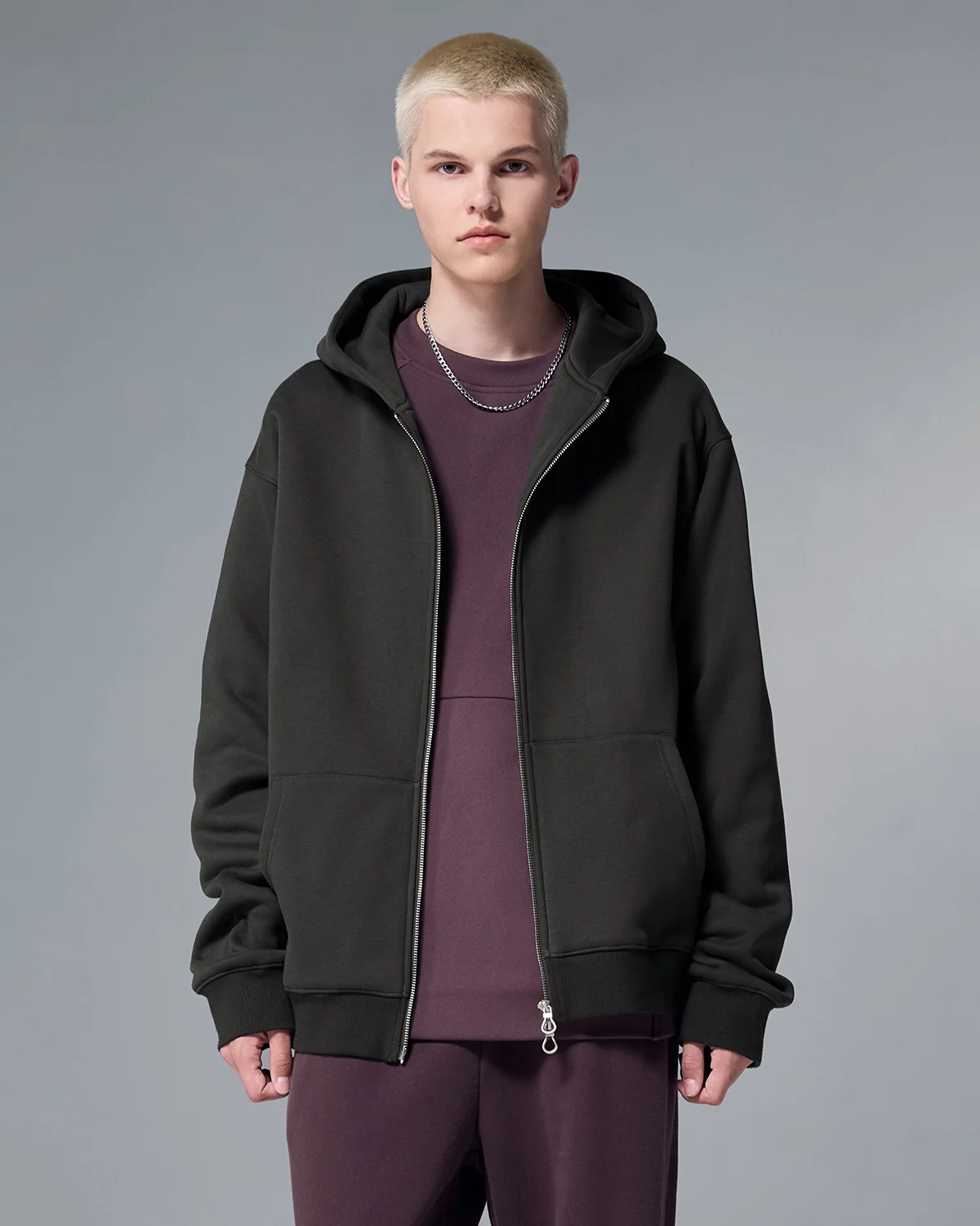 Fleece Zip-Up Oversized Hoodies | Inflation Streetwear - Image 17