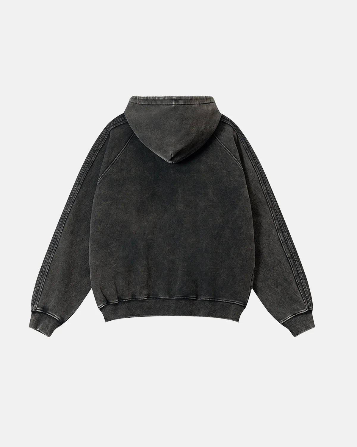 Frayed Seam Acid Wash Hoodies | Inflation Streetwear - Image 7