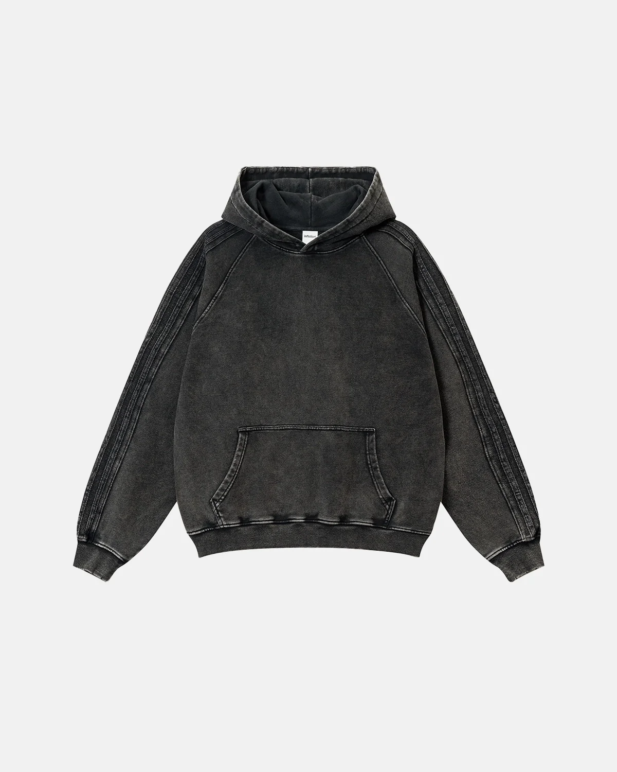 Frayed Seam Acid Wash Hoodies | Inflation Streetwear - Image 8
