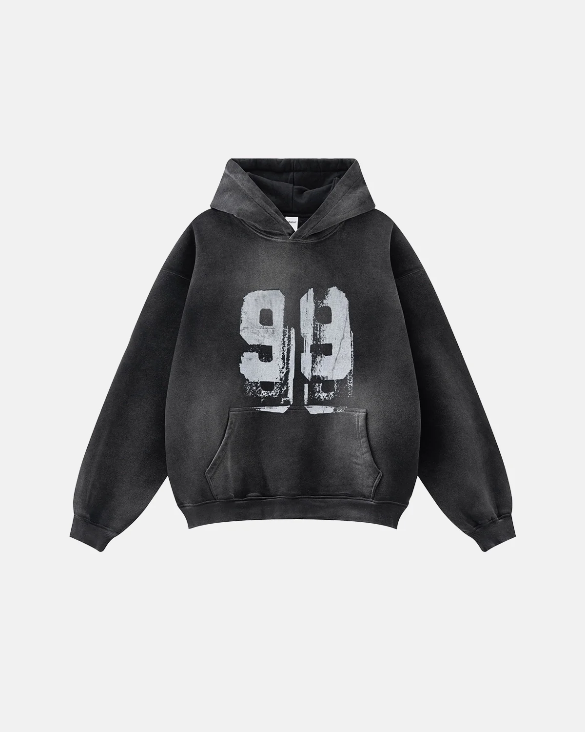 Graffiti Print Washed Fleece hoodie | Inflation Streetwear - Image 3
