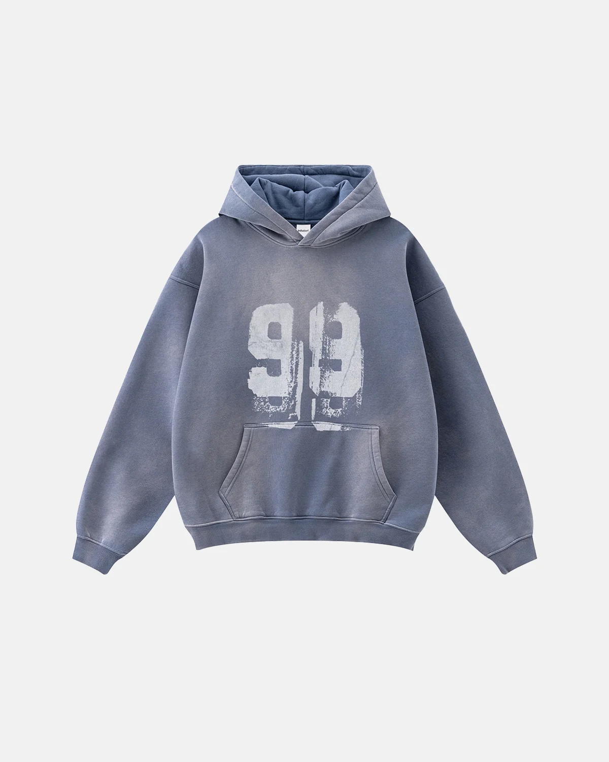 Graffiti Print Washed Fleece hoodie | Inflation Streetwear - Image 5