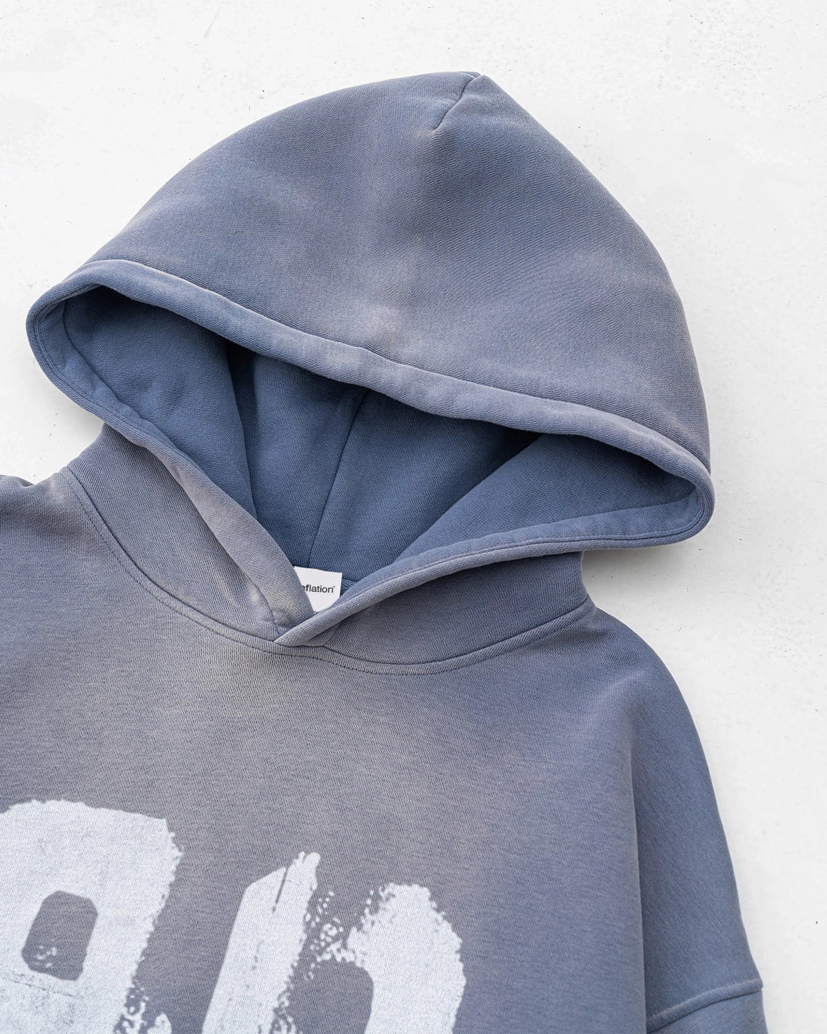 Graffiti Print Washed Fleece hoodie | Inflation Streetwear - Image 7