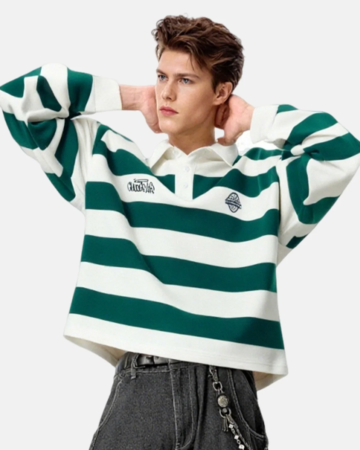Green Rugby Polo Shirt | Inflation Streetwear - Image 4