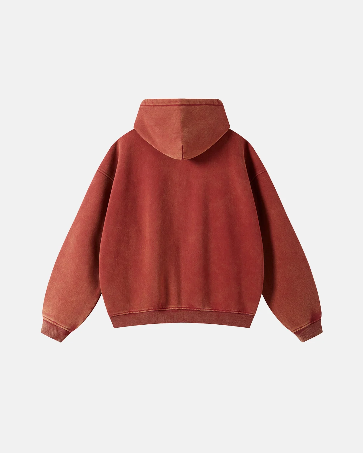 INFLATION Washed Distressed Fleece Zip Up Hoodies - Image 19