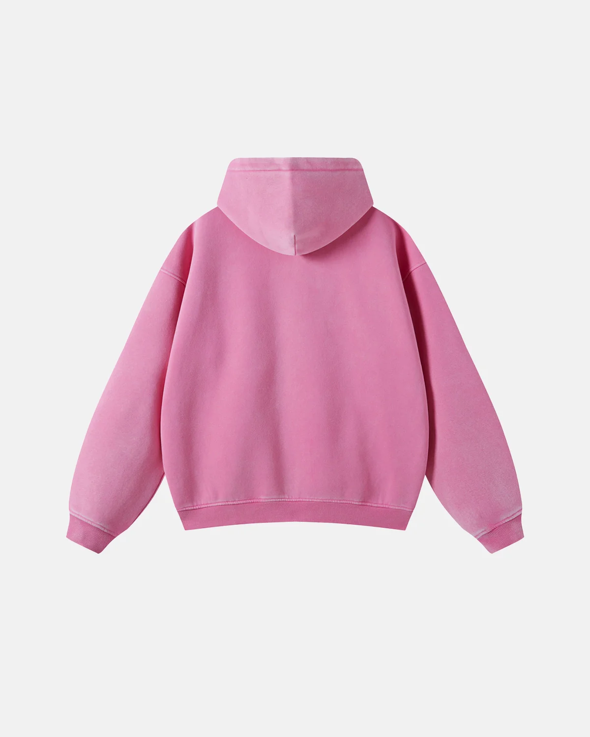 INFLATION Washed Distressed Fleece Zip Up Hoodies - Image 11