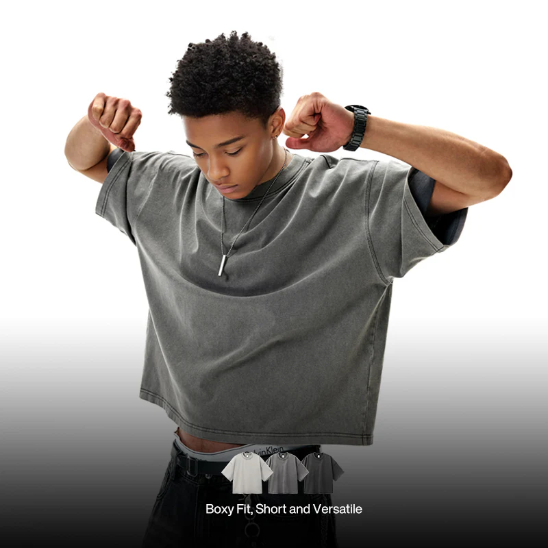 Heavy Boxy Fit Washed Tees | Inflation Streetwear - Image 6