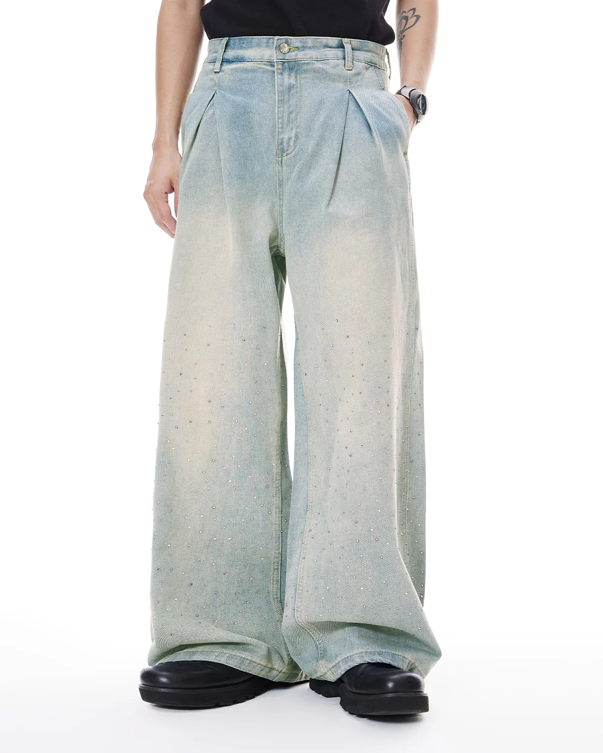 Acid Washed Super Baggy Jeans | Inflation Streetwear - Image 13