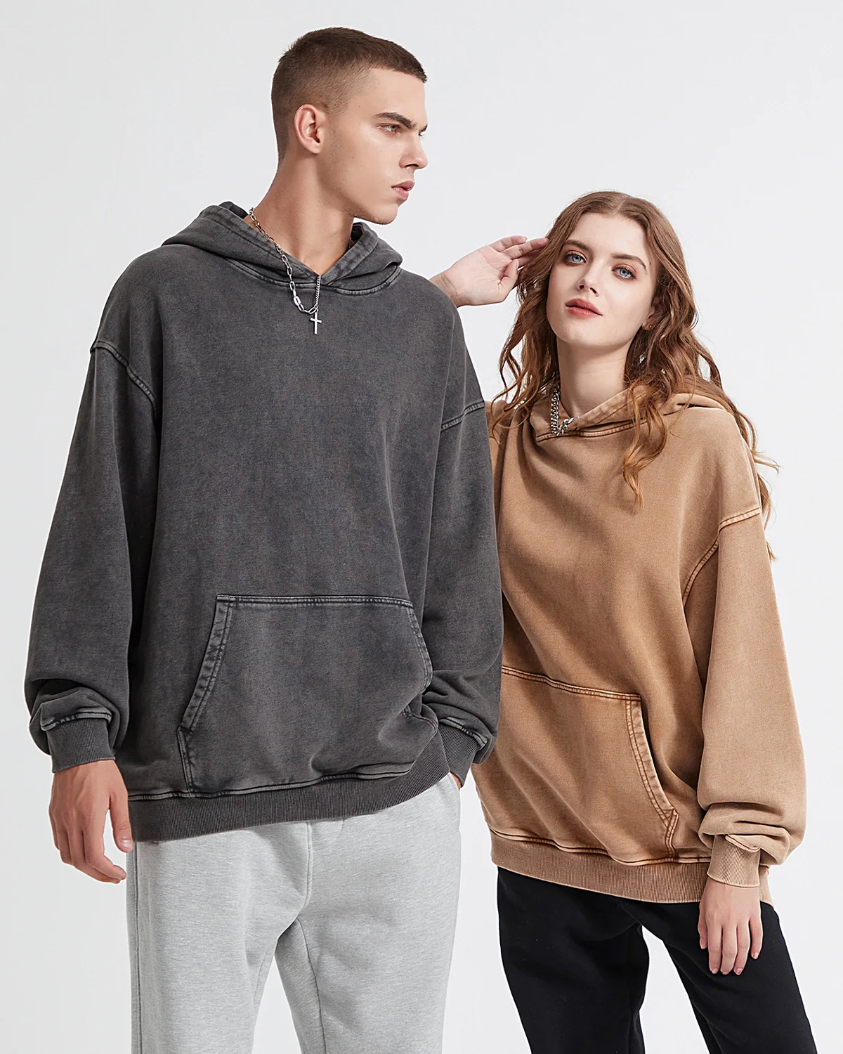 French Terry Washed Distressed Hoodies | Inflation Streetwear - Image 14