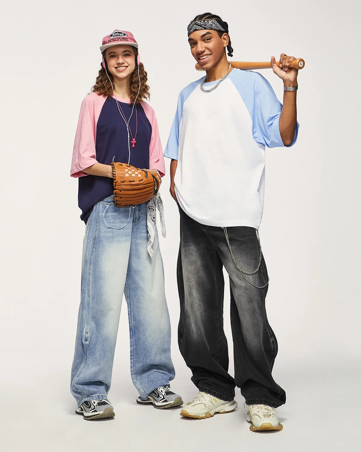 INFLATION Brand Washed Baggy Denim Pants - Image 10