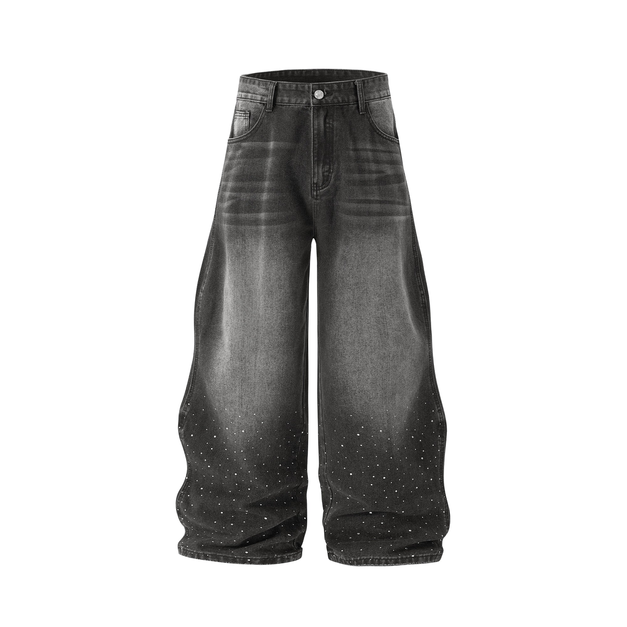 INFLATION Brand Washed Baggy Denim Pants - Image 11