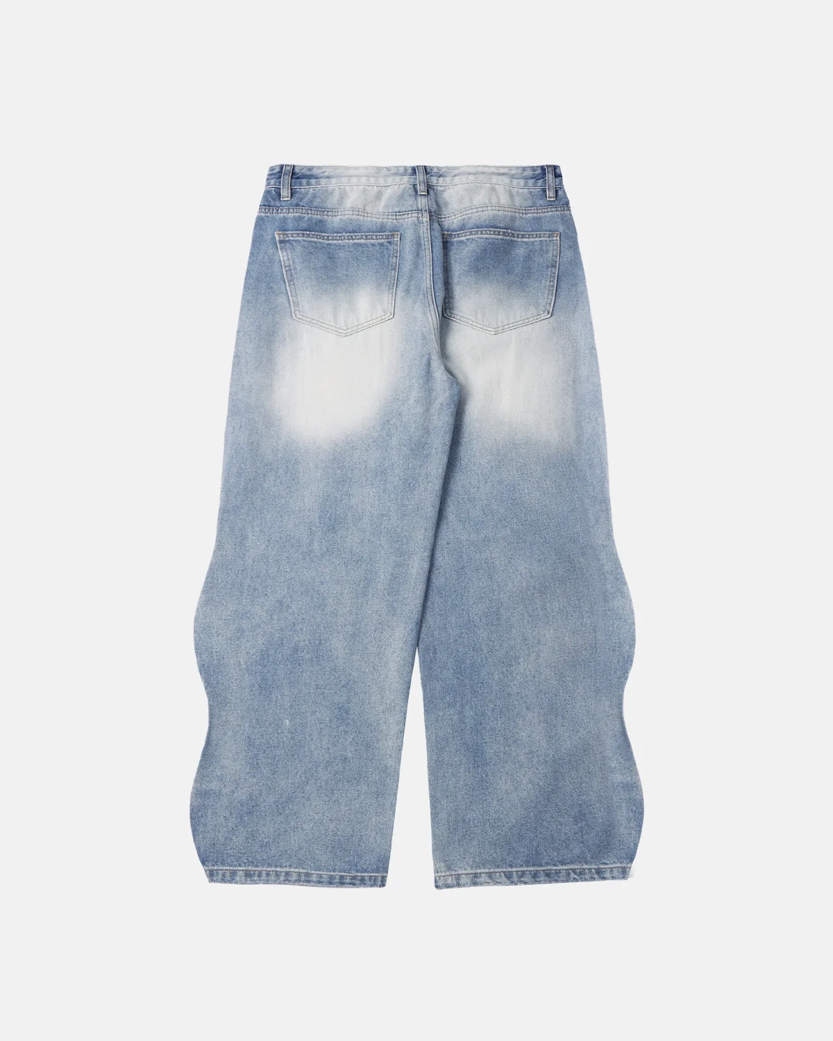 INFLATION Brand Washed Baggy Denim Pants - Image 4
