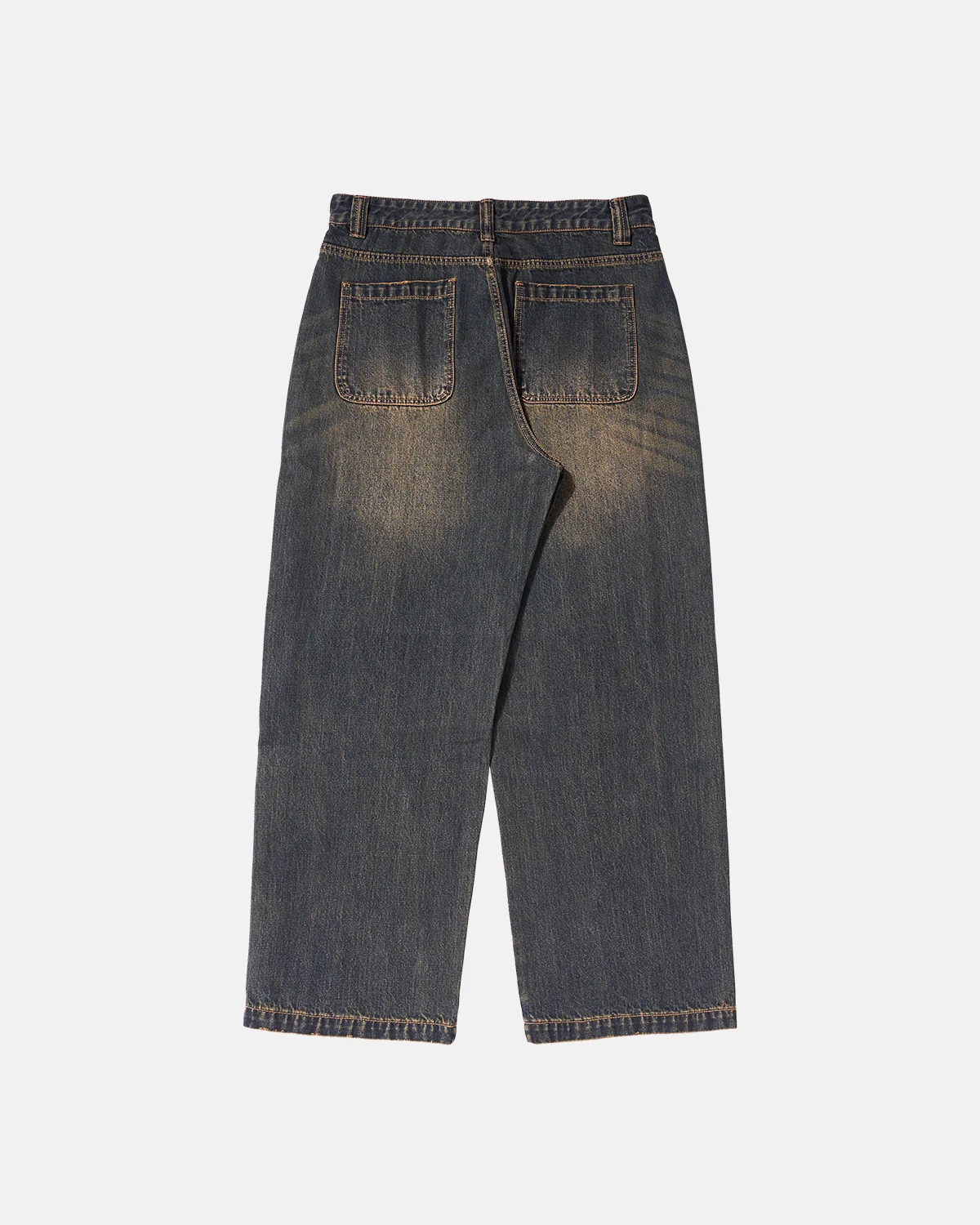 INFLATION Faded Dirty Baggy Cargo Jeans - Image 4