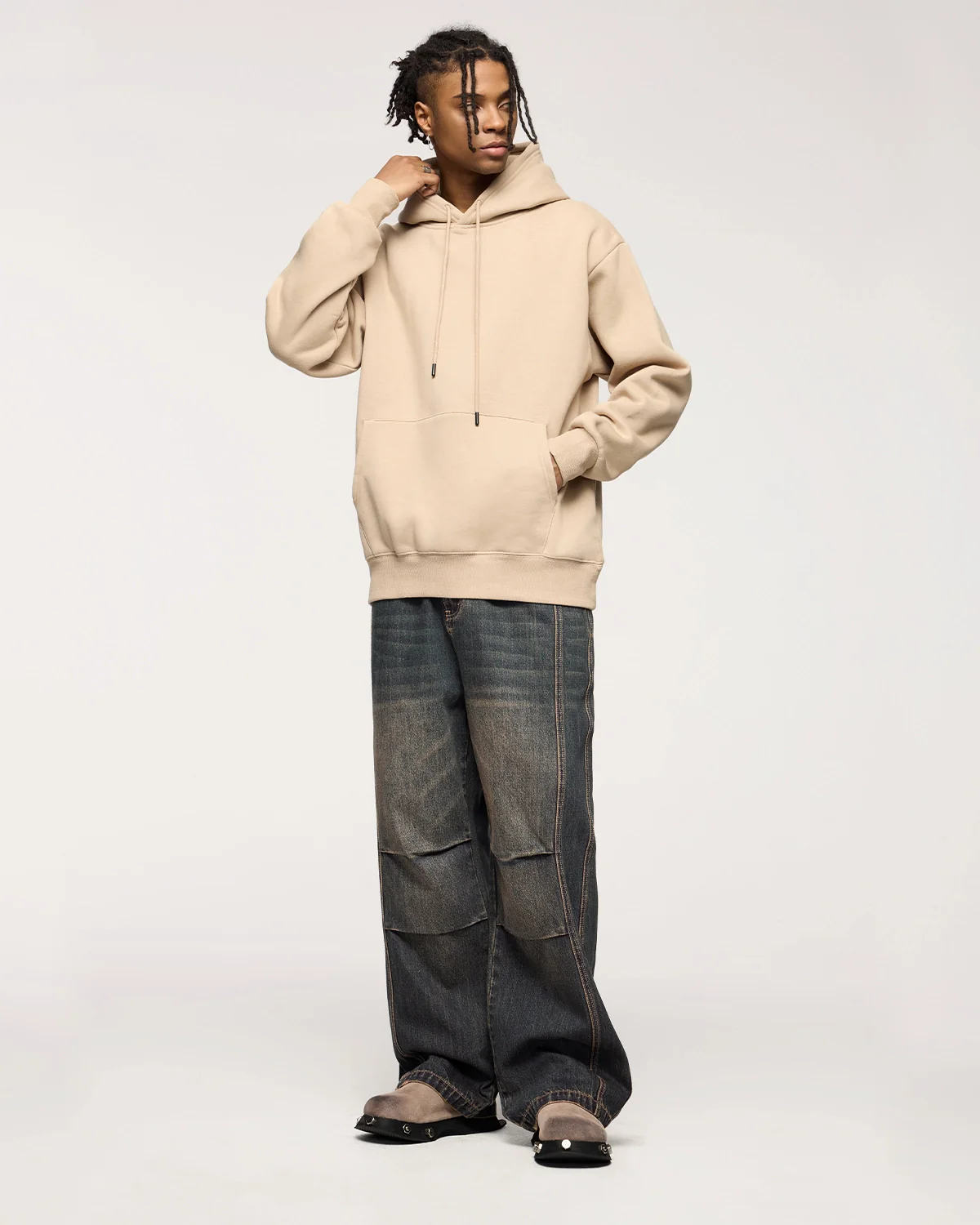 INFLATION Faded Dirty Baggy Cargo Jeans - Image 7