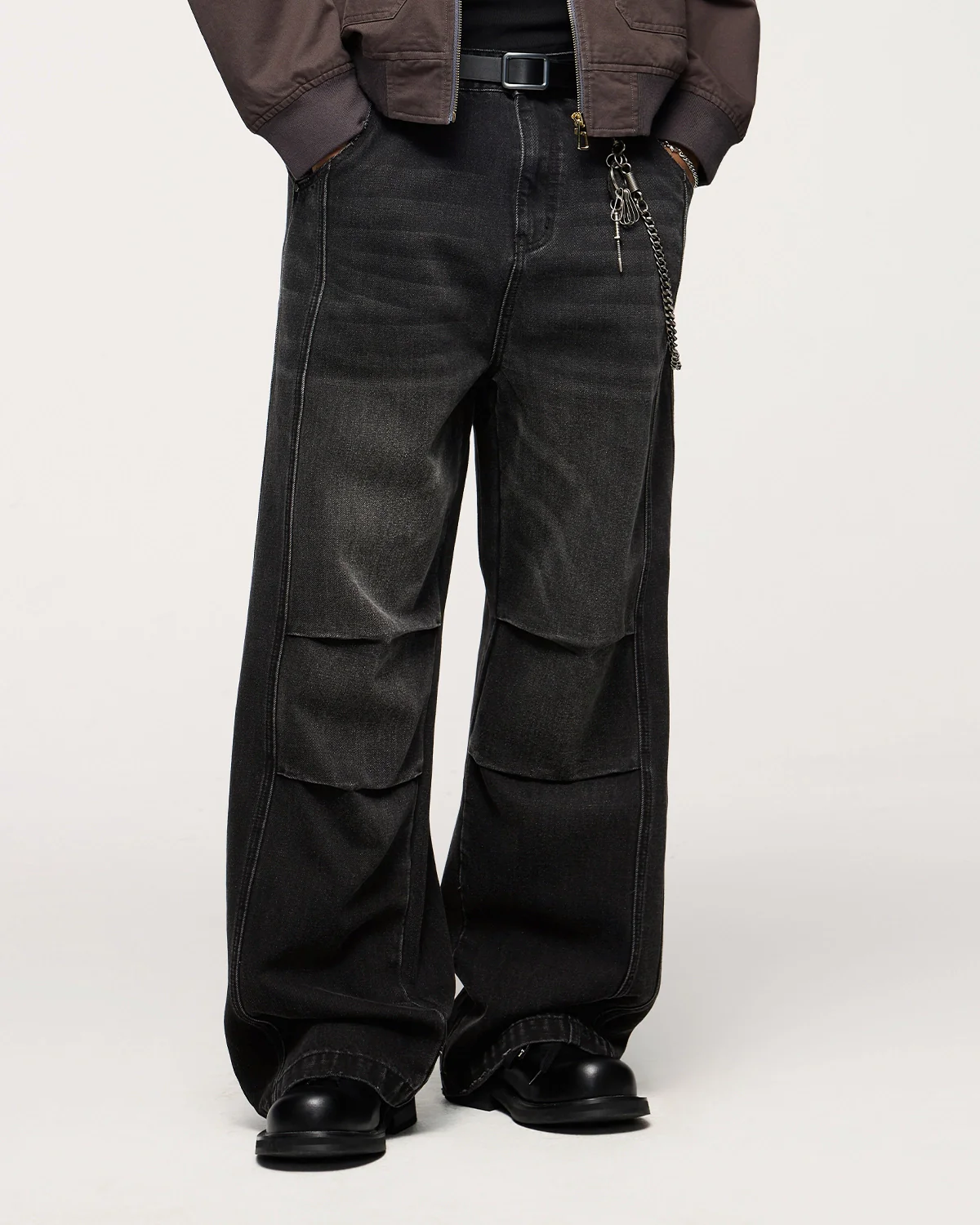 INFLATION Faded Dirty Baggy Cargo Jeans - Image 8