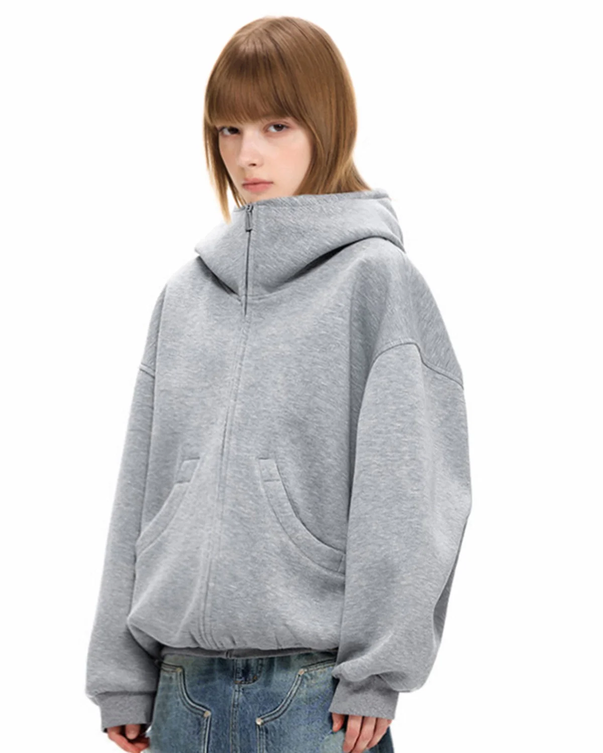 Heavyweight Boxy Zip Up Hoodies | Inflation Streetwear - Image 3