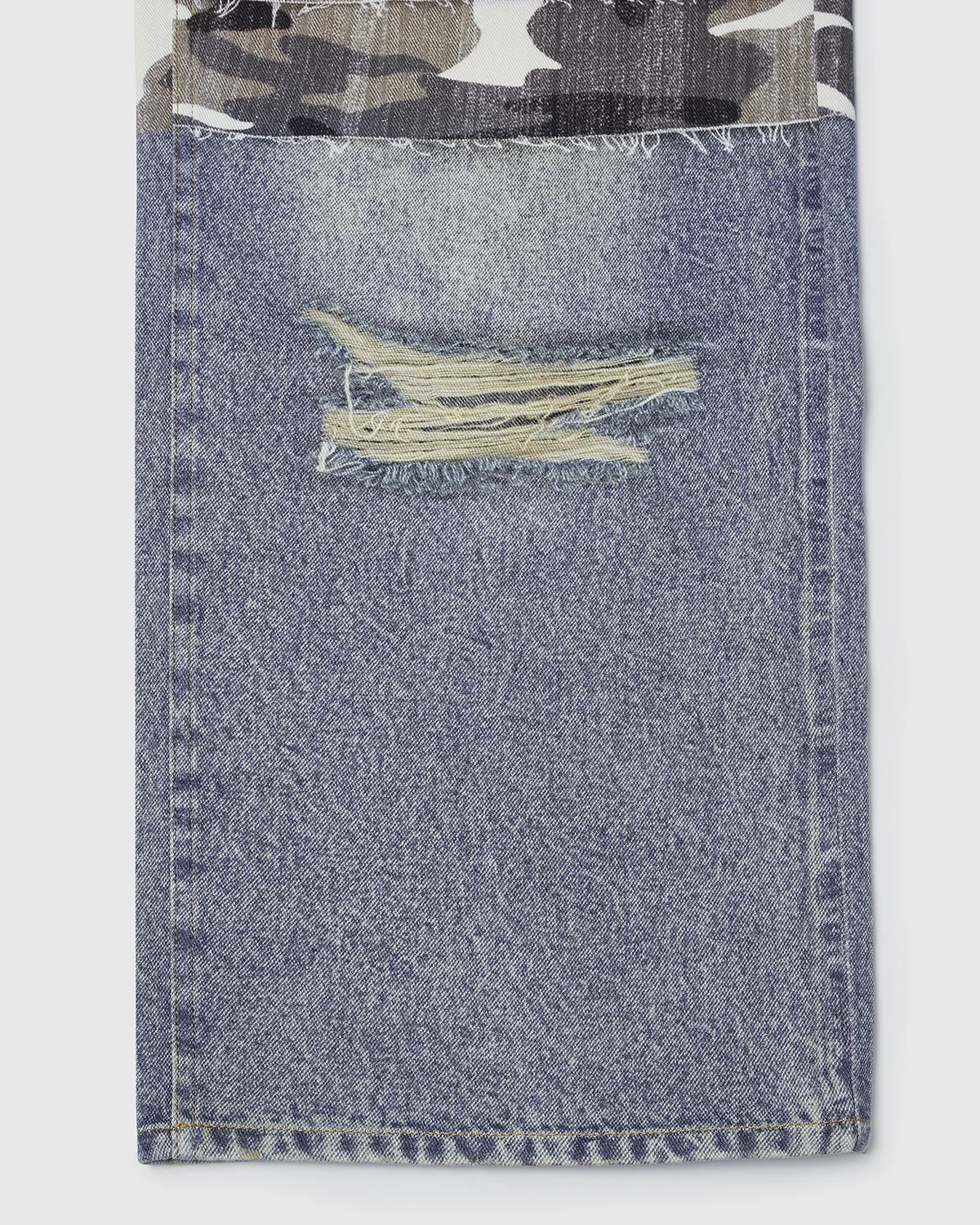 Patchwork Effect Print Baggy Jeans | Inflation Streetwear - Image 8