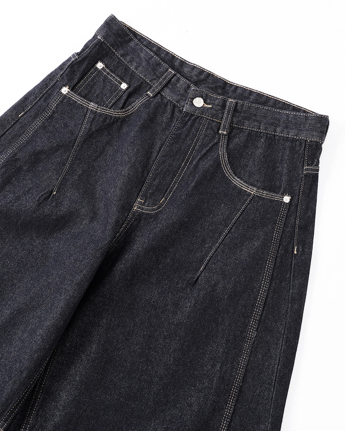 INFLATION Raw Color Barrel Baggy Jeans - Image 7