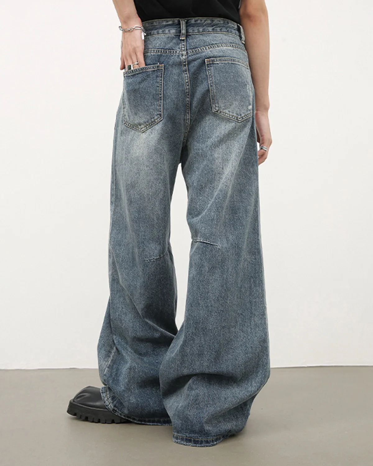 INFLATION Ripped Washed Denim Jeans - Image 3