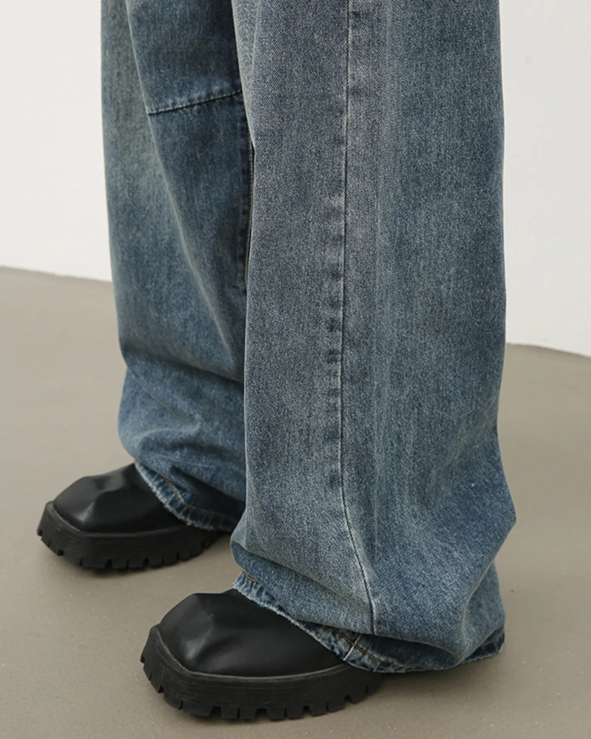 INFLATION Ripped Washed Denim Jeans - Image 4