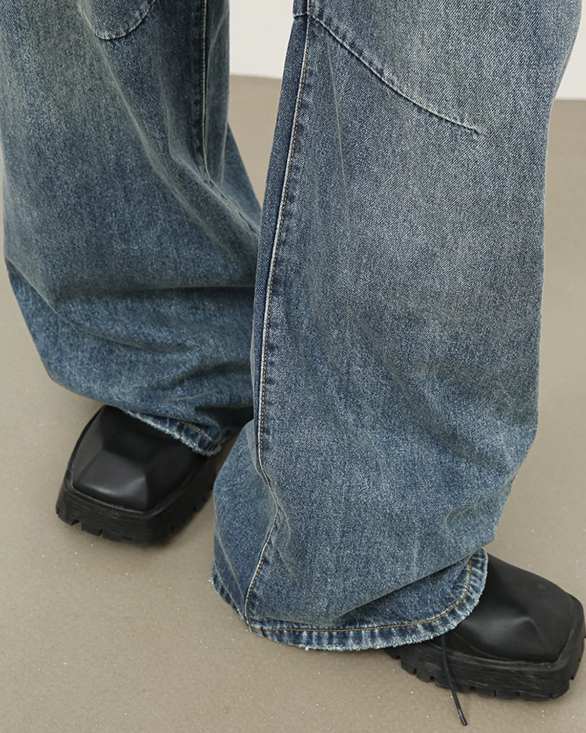 INFLATION Ripped Washed Denim Jeans - Image 5