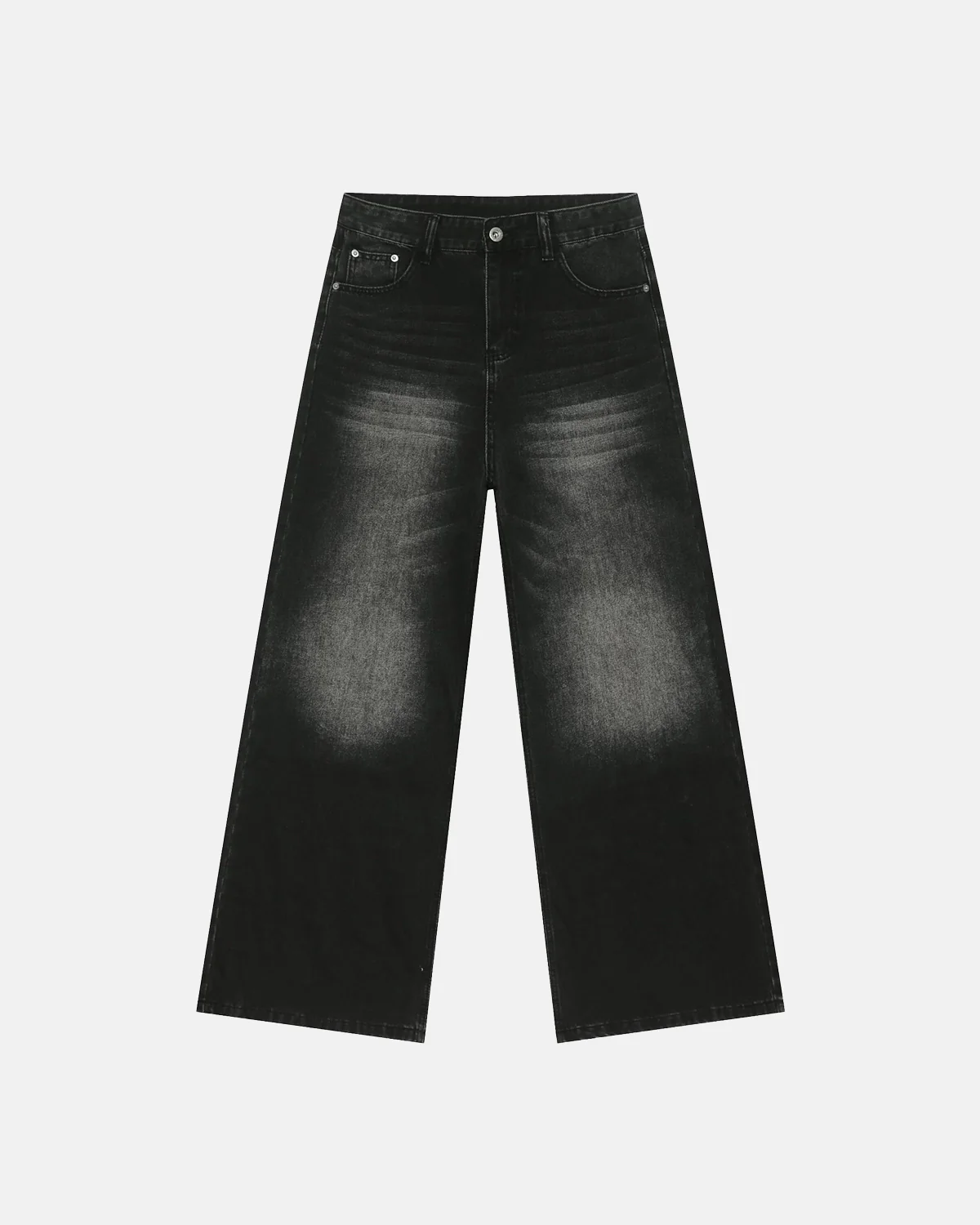 INFLATION Wasehed Straight Wide Leg Jeans - Image 4