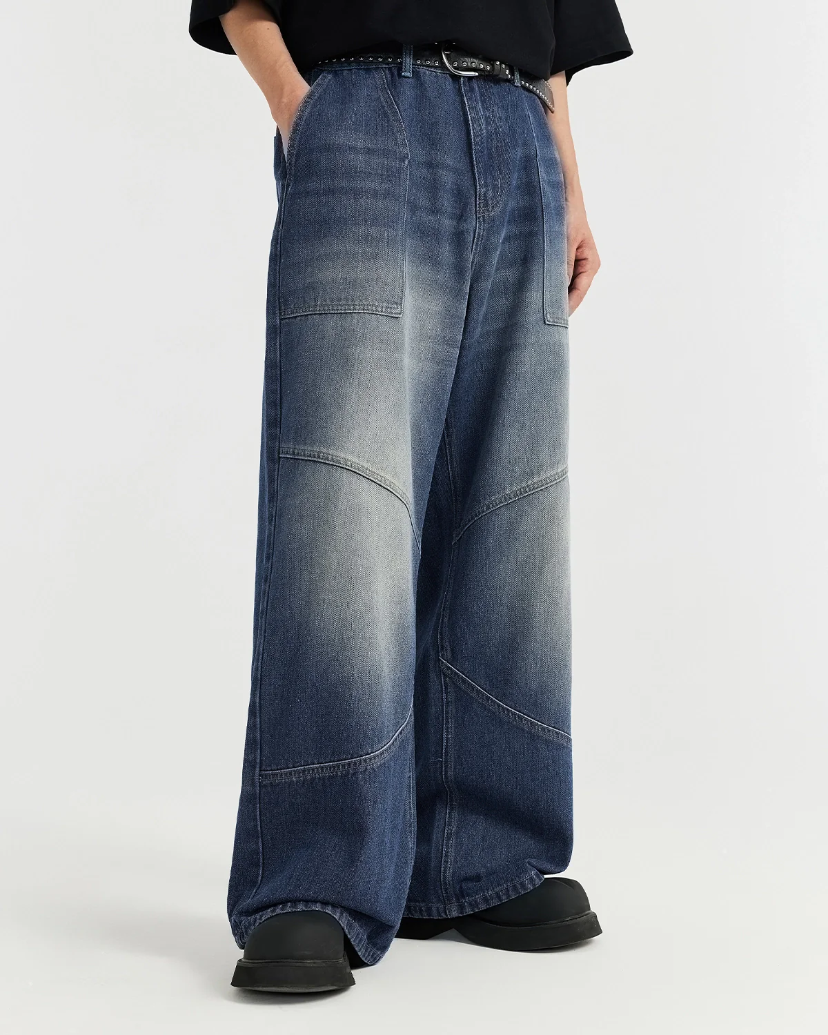 INFLATION Washed Baggy Jeans - Image 7