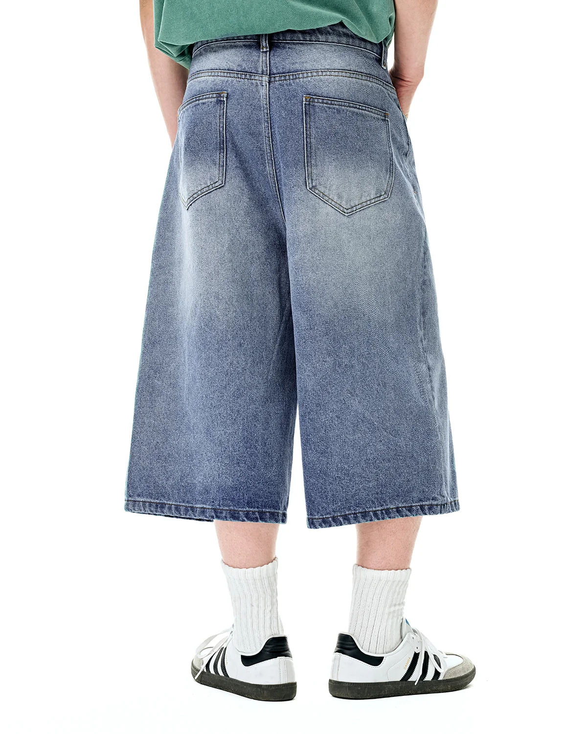 Washed Baggy Longline Jorts | Inflation Streetwear - Image 11