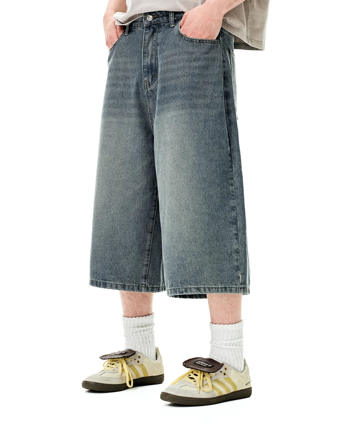 Washed Baggy Longline Jorts | Inflation Streetwear - Image 14