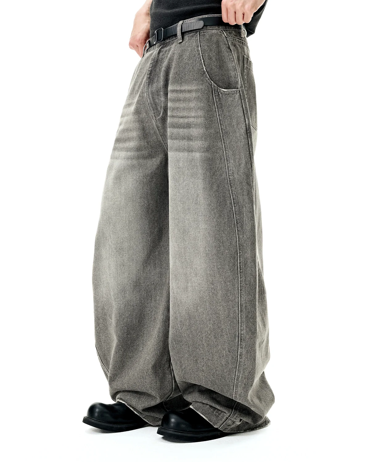 INFLATION Washed Barrel Baggy Jeans - Image 10