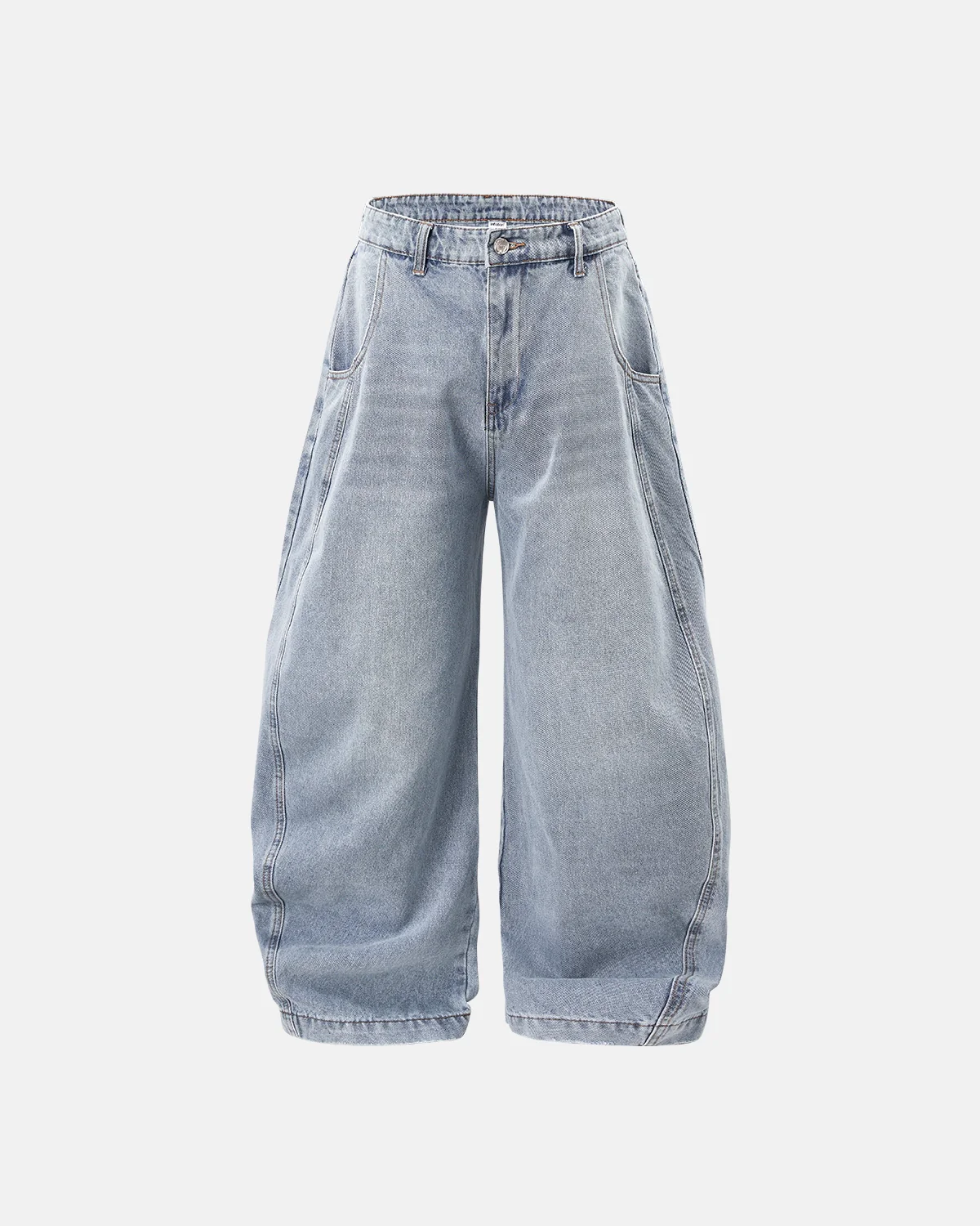 INFLATION Washed Barrel Baggy Jeans - Image 3