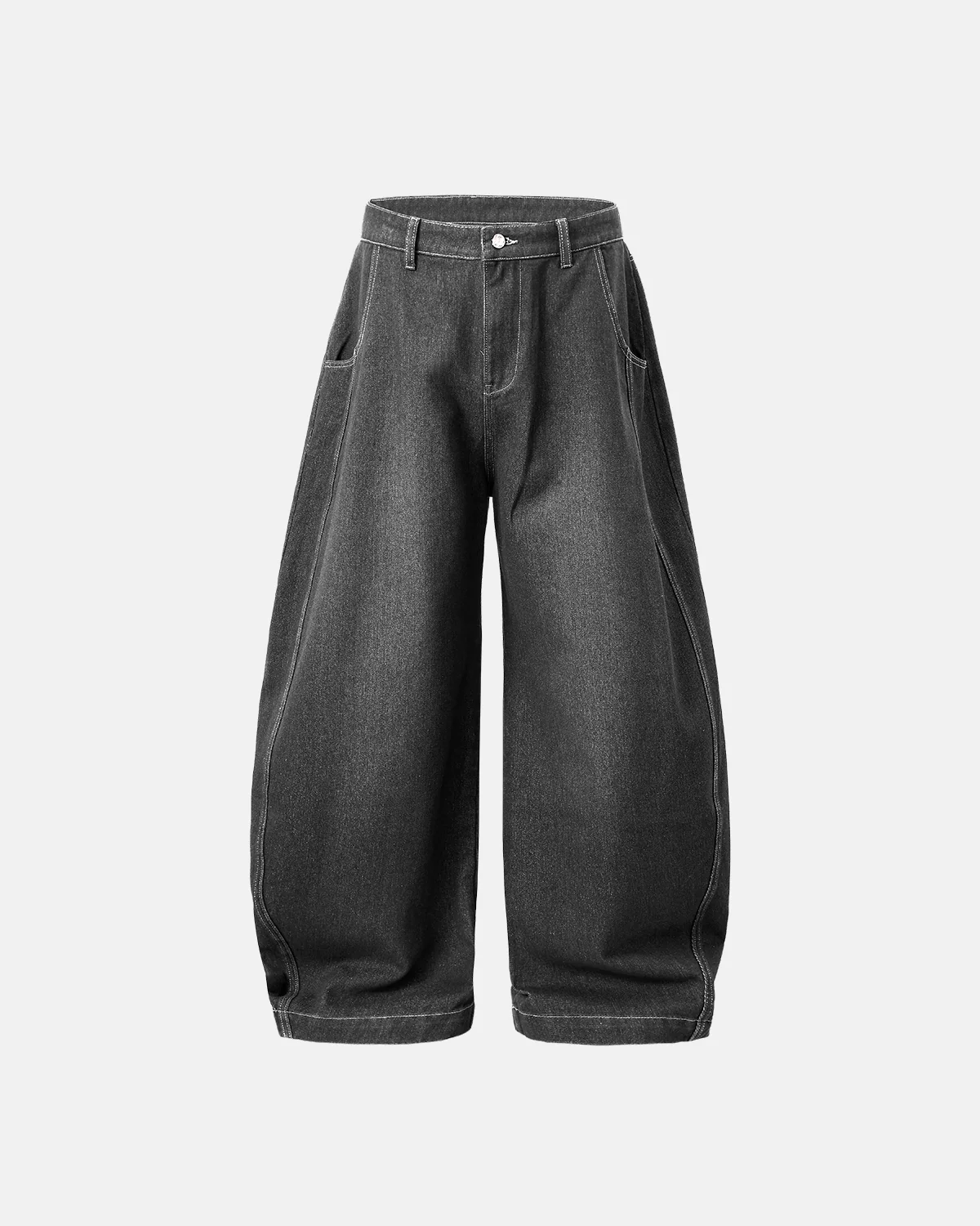 INFLATION Washed Barrel Baggy Jeans - Image 6