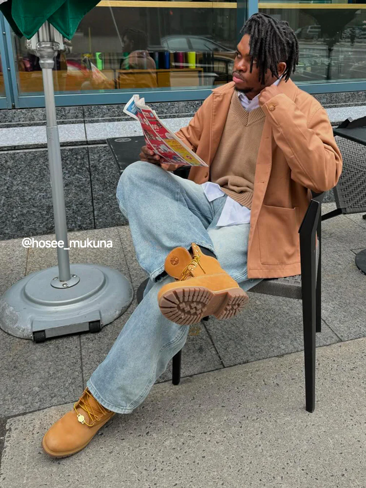 INFLATION Wave Washed Baggy Jeans - Image 4