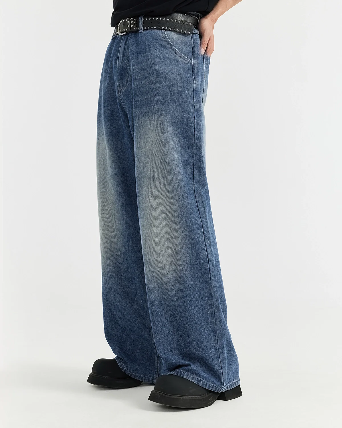 INFLATION Retro Washed Denim Pants - Image 3