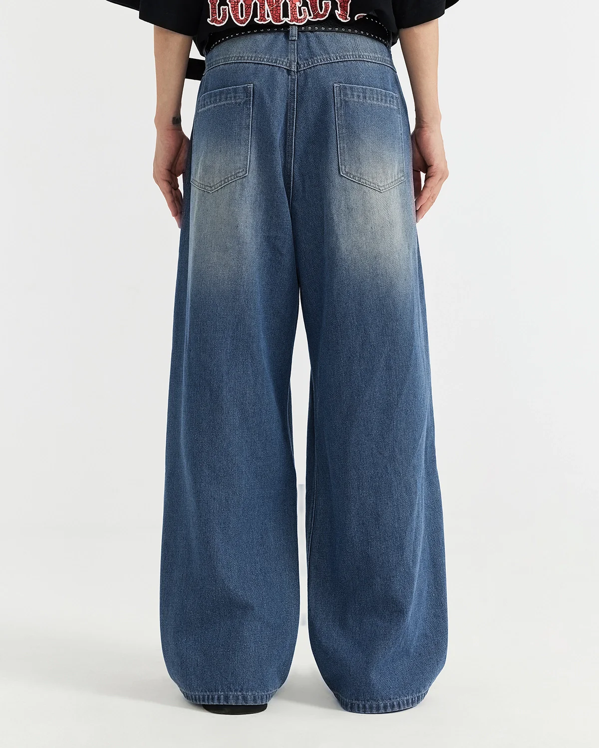 INFLATION Retro Washed Denim Pants - Image 4
